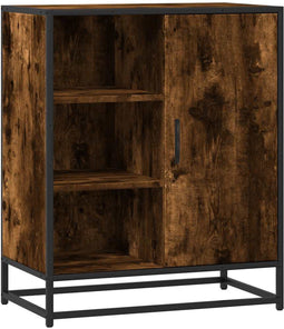 vidaXL - Dressoir - 62x35x76 - cm - bewerkt - hout - gerookt - eikenkleurig