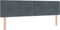 vidaXL - Hoofdbord - met - knopen - - - Donkergrijs - - - 180 - cm - - - Velours