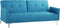 LUCAN - Slaapbank 3-zits - Zeeblauw - Polyester