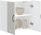 vidaXL - Keukenwandkast - Lucca - bewerkt - hout - hoogglans - wit