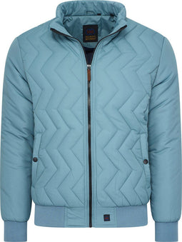 Mario Russo Aviation Jacket - Jas Heren - Waterafstotend - Steen Blauw - Maat L