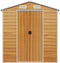 vidaXL - Tuinschuur - 191x130x198 - cm - gegalvaniseerd - staal - lichtbruin