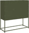 vidaXL - Dressoir - 100,5x39x107 - cm - koudgewalst - staal - olijfgroen