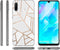 iMoshion Hoesje Geschikt voor Huawei P30 Lite Hoesje Siliconen - iMoshion Design hoesje - Wit / Meerkleurig / Goud / White Graphic