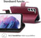 iMoshion Hoesje Geschikt voor Samsung Galaxy S21 Hoesje Met Pasjeshouder - iMoshion Luxe Bookcase - donkerrood