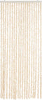 vidaXL - Vliegengordijn - 56x200 - cm - chenille - beige - en - wit