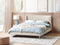 FORBACH - Tweepersoonsbed - Beige - 160 x 200 cm - Fluweel