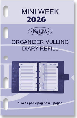 Kalpa - Agendavulling 2026 kalpa mini 7d/2p