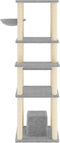 vidaXL - Kattenmeubel - met - sisal - krabpalen - 154 - cm - lichtgrijs