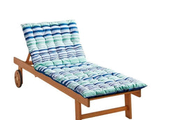 Home & Comfort - Oprolbaar ligmatras - 60 x 180 cm - Katoen - Stripe Beach House Blue