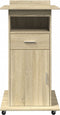 vidaXL - Lessenaar - met - wielen - en - lade - 55x55x107 - cm - hout - sonoma - eiken