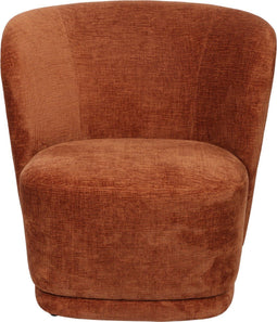 Fauteuil Claire - Roest Stof - Koper - Comfortabele Fauteuil