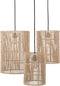 Rotan hanglampen - Set van 3 - Bamboe hanglampen - Naturel - Original Home - Ø20-25-32 cm - Geen elektra inbegrepen