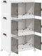 vidaXL - Opbergbox - stapelbaar - met - wielen - 3-laags - 75 - L - 64x39,5x110,5 - cm