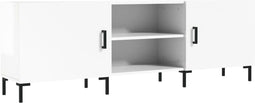 vidaXL - Tv-meubel - 150x30x50 - cm - bewerkt - hout - hoogglans - wit