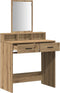 vidaXL - Make-uptafel - met - Lade - - - Artisan - Eiken - - - 79x41x140 - cm
