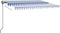 vidaXL - Luifel - automatisch - met - LED - en - windsensor - 4,5x3 - m - blauw - en - wit