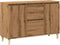 vidaXL - Dressoir - 102x35x70 - cm - bewerkt - hout - artisanaal - eikenkleurig