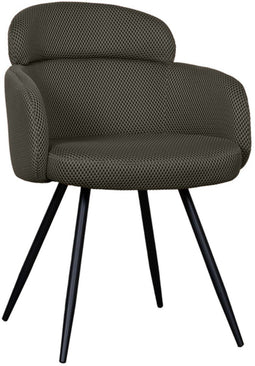 LABEL51 Dinner Eetkamerstoel - Groen - Stof - Black Frame - Stoel - Normale eetkamerstoel