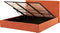 VION - Bed met opbergruimte - Oranje - 180 x 200 cm - Fluweel
