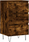 vidaXL - Dressoir - 40x35x70 - cm - bewerkt - hout - gerookt - eikenkleurig