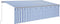 vidaXL - Luifel - handmatig - uittrekbaar - met - rolgordijn - 5x3 - m - blauw - en - wit