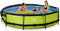 EXIT Lime zwembad ø360x76cm met filterpomp en schaduwdoek - groen