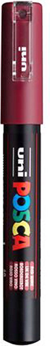 Verfstift posca pc1mc ef wijnrood