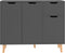 vidaXL - Dressoir - 90x30x72 - cm - bewerkt - hout - grijs
