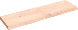 vidaXL - Tafelblad - 140x40x(2-6) - cm - onbehandeld - massief - eikenhout