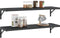 vidaXL - Plankdragers - 4 - st - 30x2,5x15,5 - cm - roestvrijstaal - zwart
