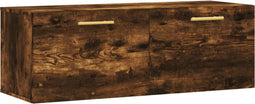 vidaXL - Wandkast - 100x36,5x35 - cm - bewerkt - hout - gerookt - eikenkleurig