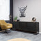 Dressoir Mangohout - Dressoir Milan - Zwart dressoir 210 cm