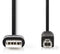 Nedis CCGT60100BK10 - USB A naar USB B kabel - 100 cm - Zwart