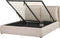 BAJONNA - Bed met opbergruimte - Beige - 160 x 200 cm - Fluweel
