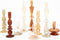 Kandelaar Aurora set van 3 - peach - 7.5×31 cm/7.5×23 cm/8.5×12 cm