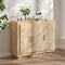 vidaXL - Dressoir - 92x35x75 - cm - bewerkt - hout - sonoma - eikenkleurig