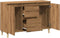 vidaXL - Dressoir - 102x35x70 - cm - bewerkt - hout - artisanaal - eikenkleurig