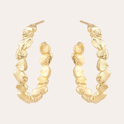 Le Rêve Amsterdam Oorbellen Sunny side hoops - goud op zilver- oorringen