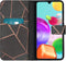 iMoshion Hoesje Geschikt voor Samsung Galaxy A41 Hoesje Met Pasjeshouder - iMoshion Design Softcase Bookcase - Goud / Zwart / Black Graphic