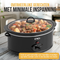 STREX SP307 - Slowcooker 3,5 L - Keramische Binnenpan - 200 W - Zwart - 26 x 22 cm
