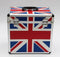 Platenkoffer voor 50 stuks 12 inch LP vinyl afsluitbaar Union flag