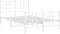 vidaXL - Bedframe - met - hoofd- - en - voeteneinde - metaal - wit - 120 - x - 190 - cm