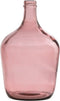 J-Line vaas Fles Terra - glas - roze - small - Ø 18 cm