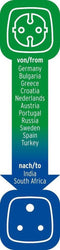 Travel Adapter met aarding => Zuid-Afrika, Indië