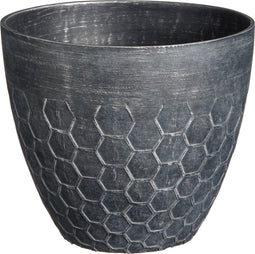 Mica Decorations Bravo Bloempot voor Buiten - H26 x Ø31 cm - Zwart bijenkorf