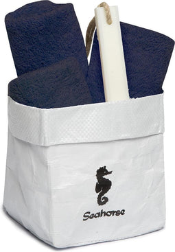 //Seahorse cadeauset pure indigo gastendoekjes (3 stuks) & zeep