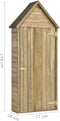 vidaXL - Tuinschuur - met - deur - 69,5x32x178 - cm - geïmpregneerd - grenenhout
