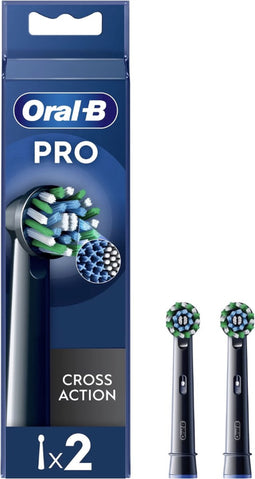 Oral B Opzetborstels PRO Cross Action Zwart - 2 stuks