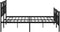 vidaXL - Bedframe - met - voetbord - zonder - matras - metaal - zwart - 180x200 - cm
